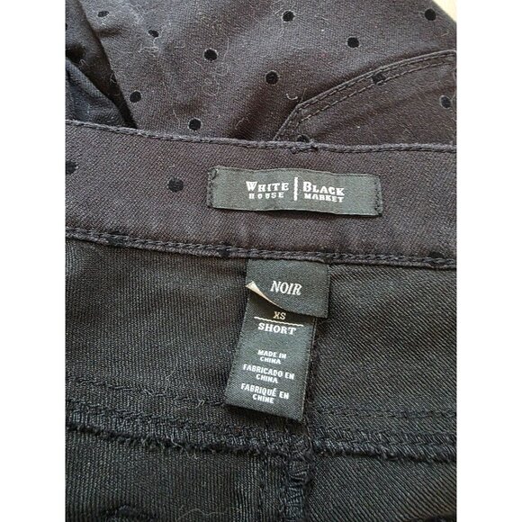 White House Black Market Polka Dot Noir Pants XS Short - Picture 4 of 5